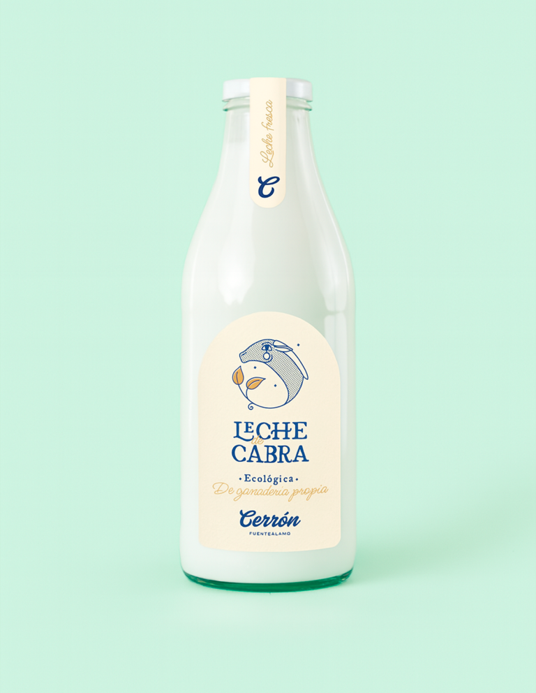 botella de leche de cabra ecológica biodinámica 1 litro